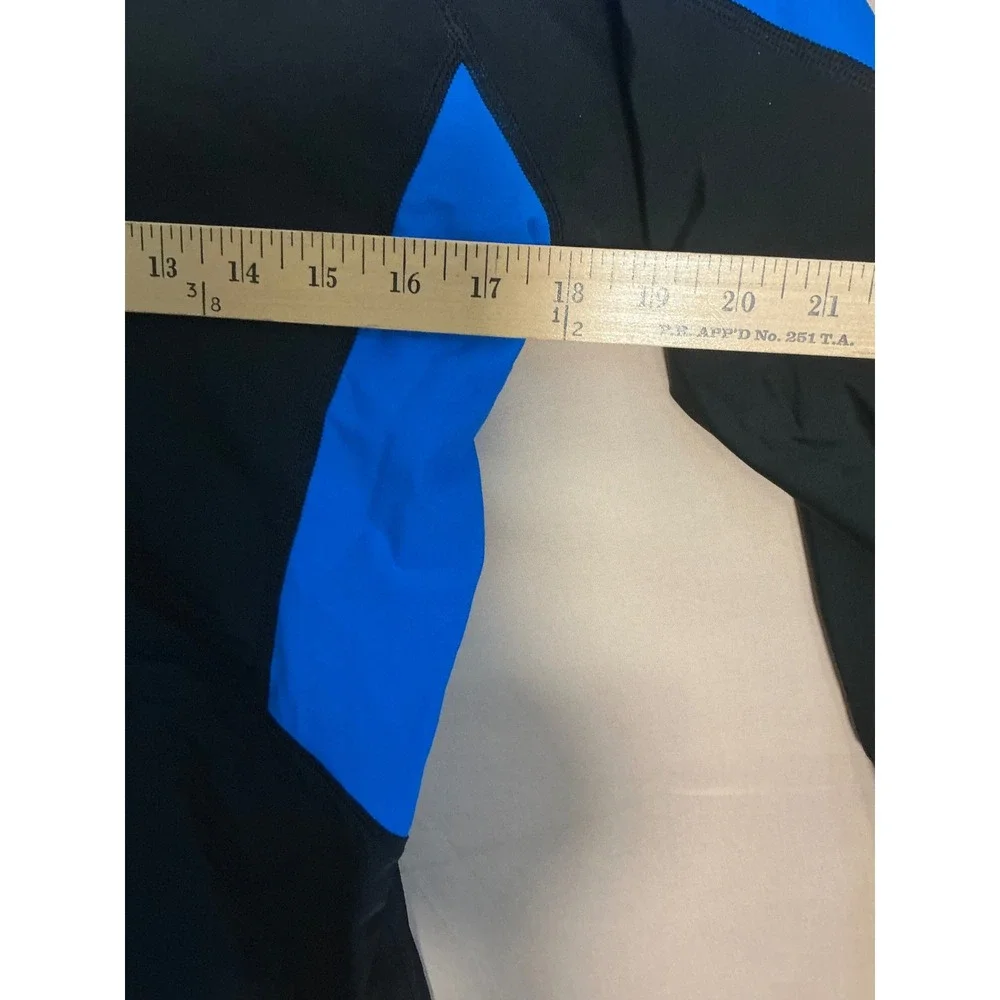 DEHAI Full Body Wetsuit Unisex Large Black Blue 1mm Front Zip Sport Excellent